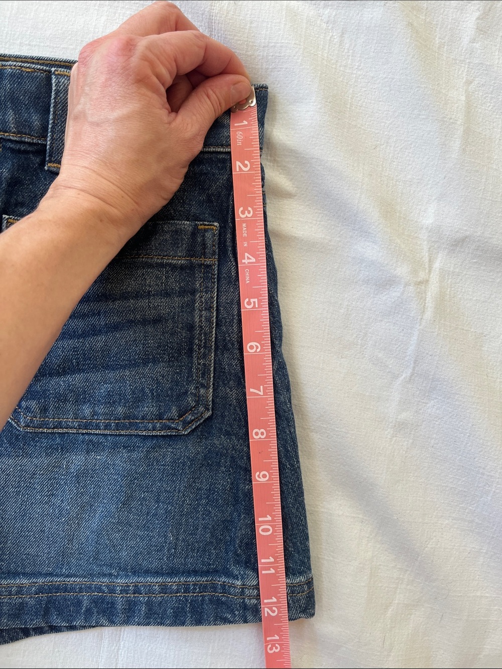 Madewell Dark Blue High-Rise Denim Shorts - Picture 8 of 8